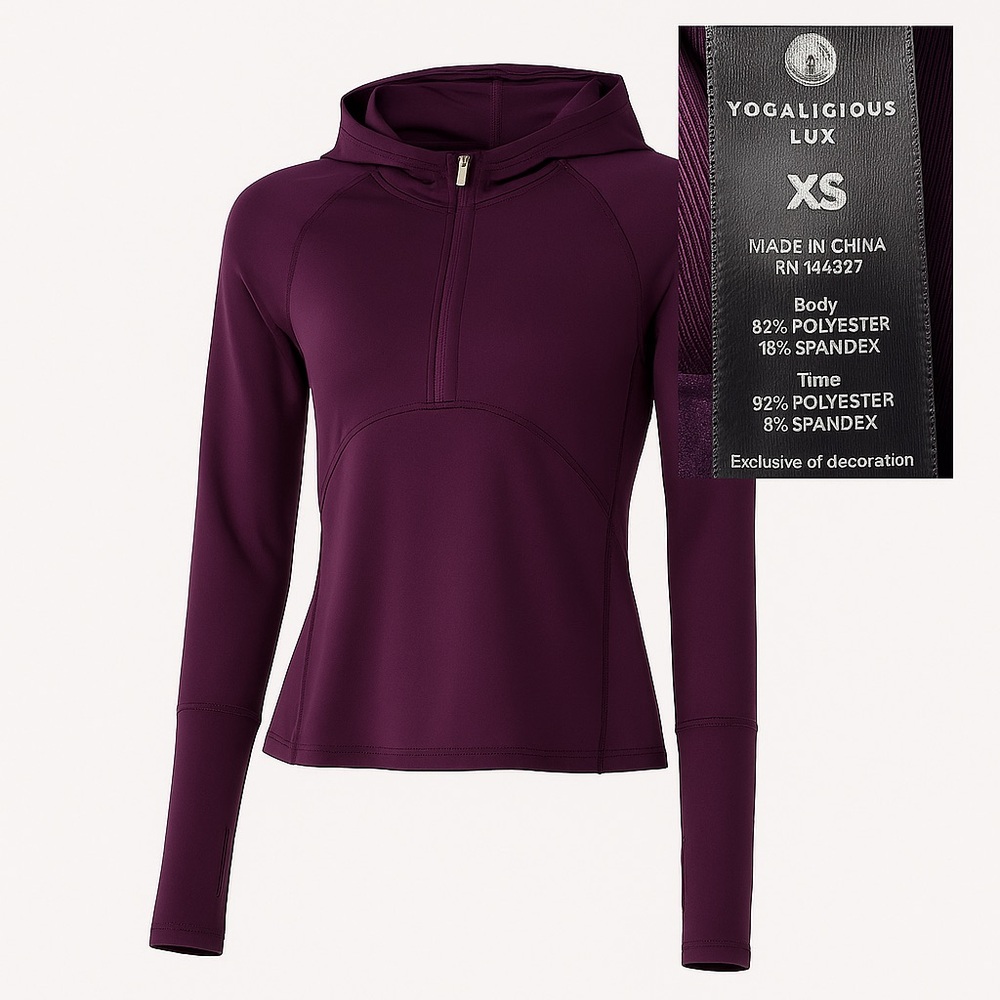 Yogalicious Women's Lux Plum Hoodie